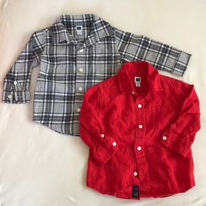 Janie and Jack Bundle of 2 Boys Button Down Shirts